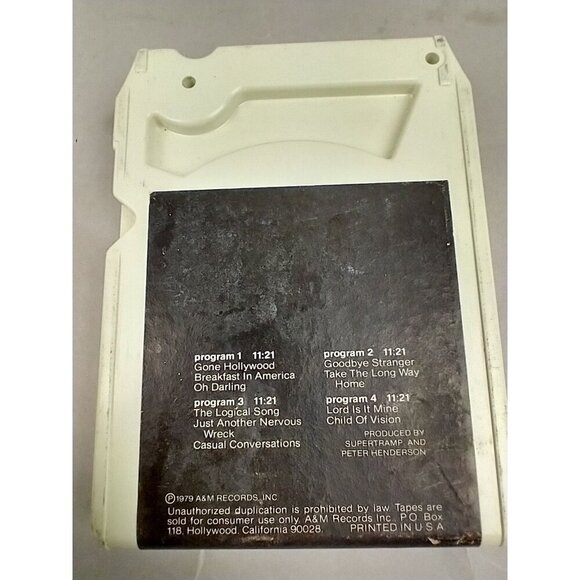 Supertramp- Breakfast In America 8-Track Tape. - Picture 3 of 6